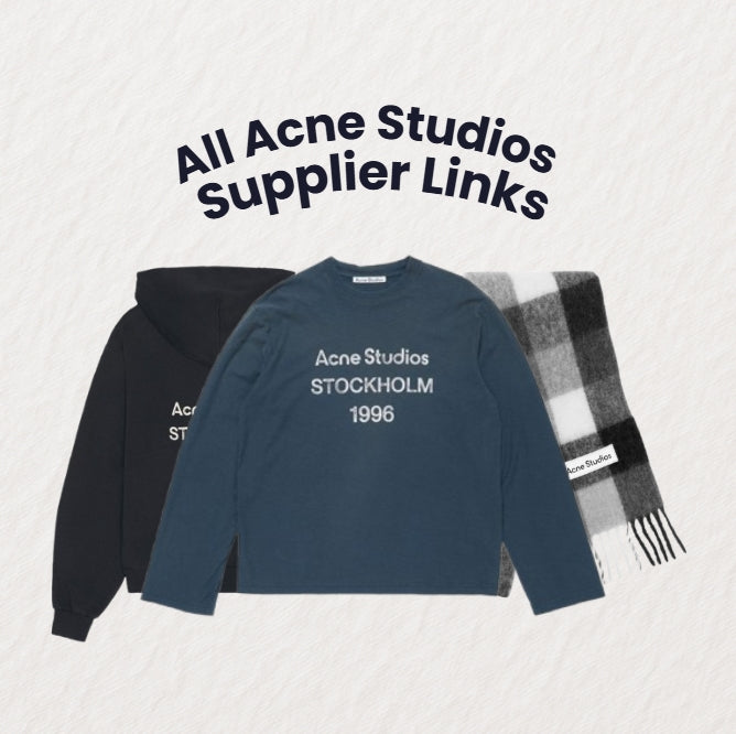 All Acne Studios Supplier Links